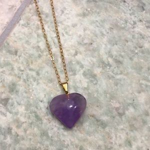 Amethyst heart necklace
